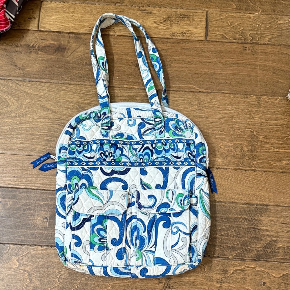 Vera Bradley Blue and Green Floral Tote